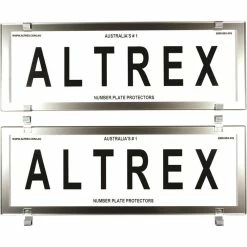 Budget 😉 Altrex Number Plate Protector - 6 Figure Clear Chrome ✨