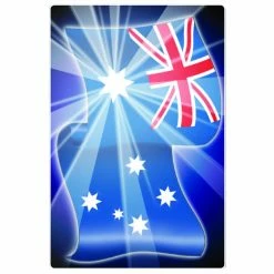 New 🌟 Hot Stuff Sticker Aussie Flag, Vinyl ❤️