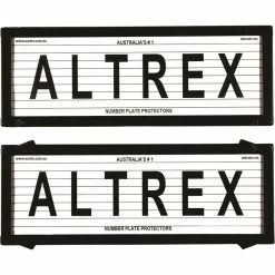 Budget 🤩 Altrex Number Plate Protector - 6 Figure Black With Lines 6L 😉