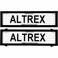 Cheapest 👍 Altrex Number Plate Protector 6 Figure NSW Dual Slimline Black Lined 6LPDB 😍