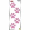 New 🌟 Hot Stuff Sticker Sparkling Pink Paw Prints Medium, Vinyl ✔️ -CAR EXTERIOR ACCESSORIES Sales Store SCA 603891 hi res